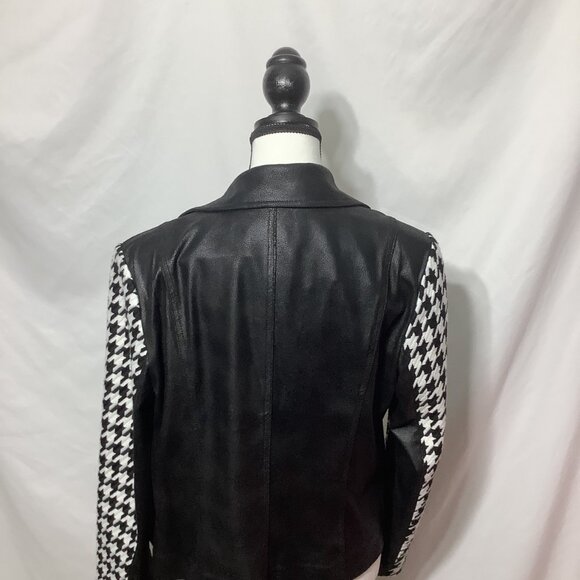 NWT INSIGHT HOUNDSTOOTH MOTO FALL JACKET SIZE 12 - Picture 5 of 6